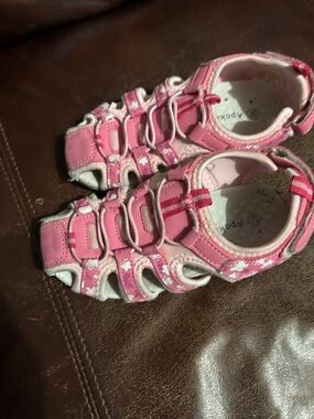 Stride Rite Apakowa Pink Floral Closed-Toe Sandals